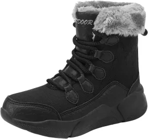 Fashionable And Versatile Women's And Warm Mid Calf Snow Boots Wide Hiking Boots Women