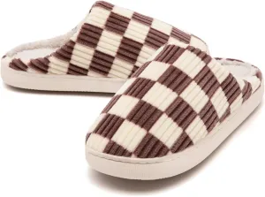 Fuzzy House Slippers for Woman,Memory Foam Womens Slippers,Casual Unisex House Shoes Outdoor Indoor Warm Plush Mens Bedroom Slippers with Faux Fur Lining