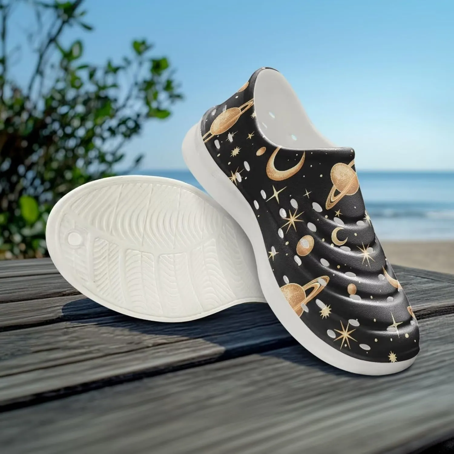 Galaxy Series Kids Slip On Sandals Cloud Slides Anti Slip Close Toe Water Shoes Comfort EVA Beach Pool Shoes
