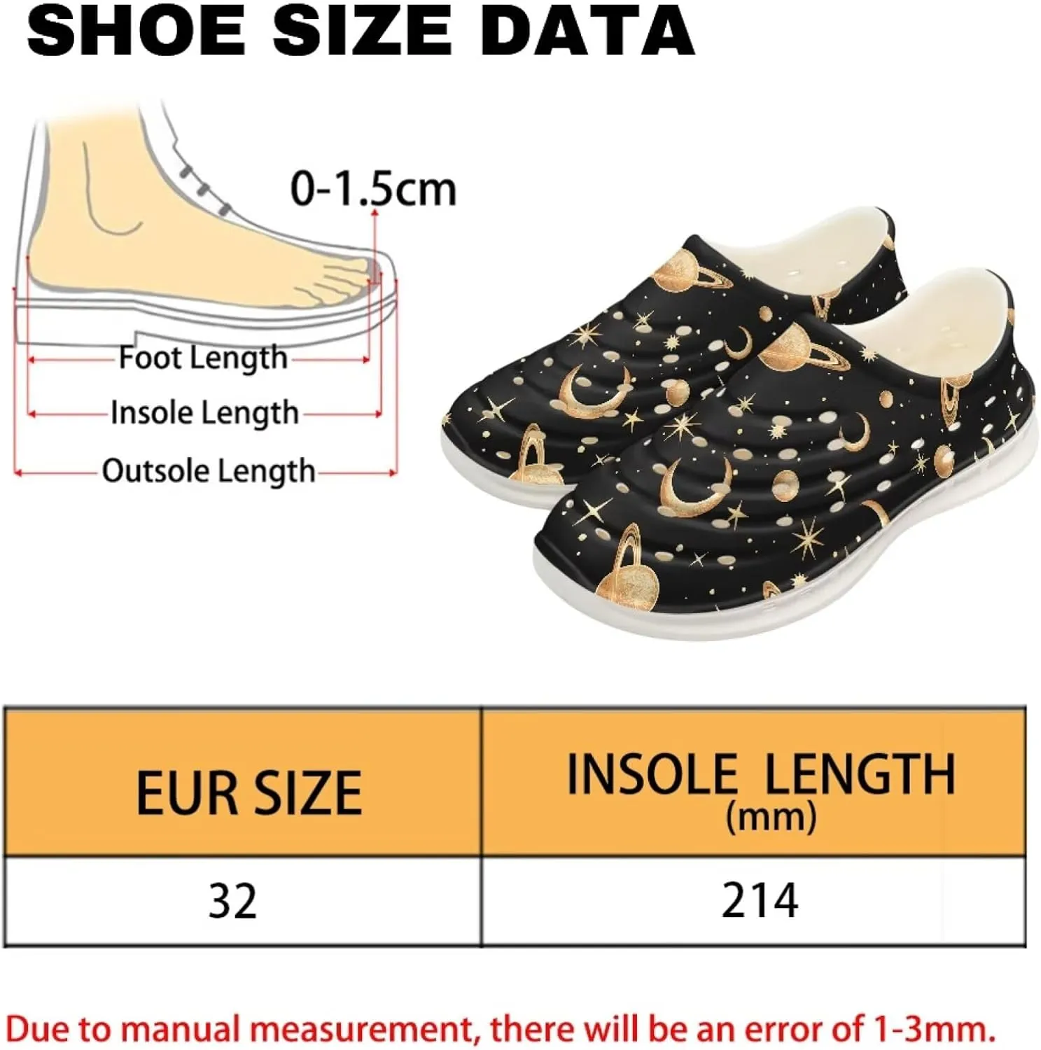 Galaxy Series Kids Slip On Sandals Cloud Slides Anti Slip Close Toe Water Shoes Comfort EVA Beach Pool Shoes