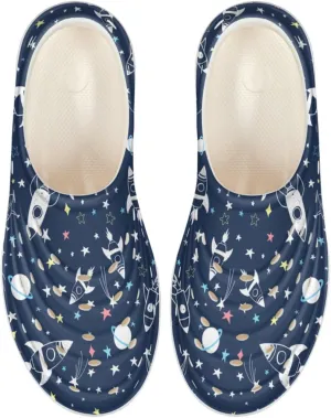 Galaxy Series Kids Slip On Sandals Cloud Slides Anti Slip Close Toe Water Shoes Comfort EVA Beach Pool Shoes