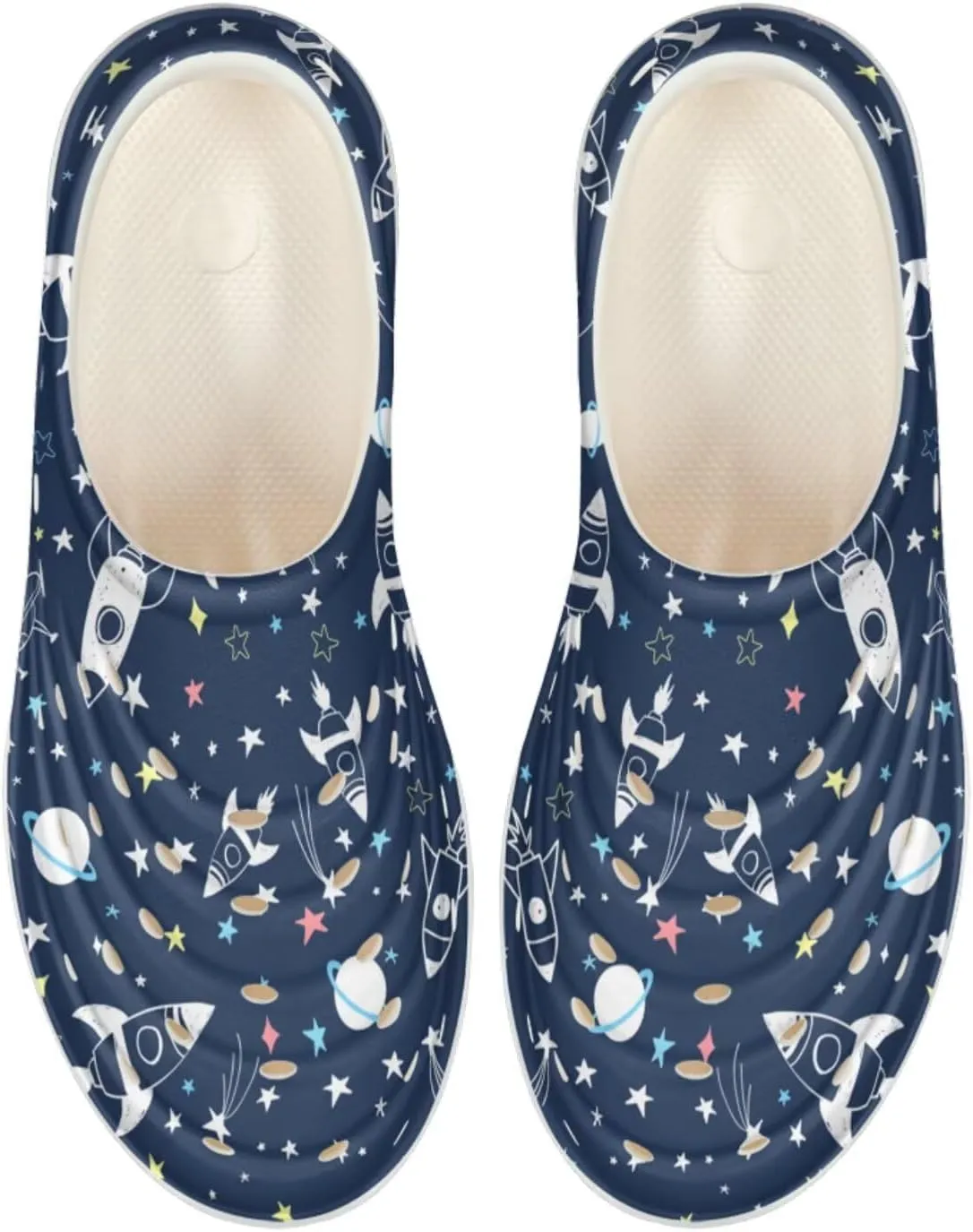 Galaxy Series Kids Slip On Sandals Cloud Slides Anti Slip Close Toe Water Shoes Comfort EVA Beach Pool Shoes