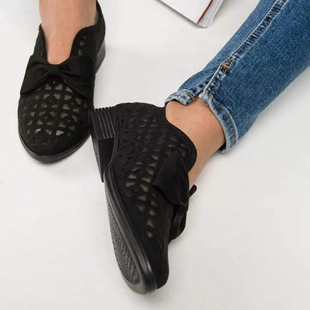 Gibobby Sandals for Women Platform,Womens Casual Round Toe Breathable Wedges Bowknot Hollow Out Walking Beach Shoes