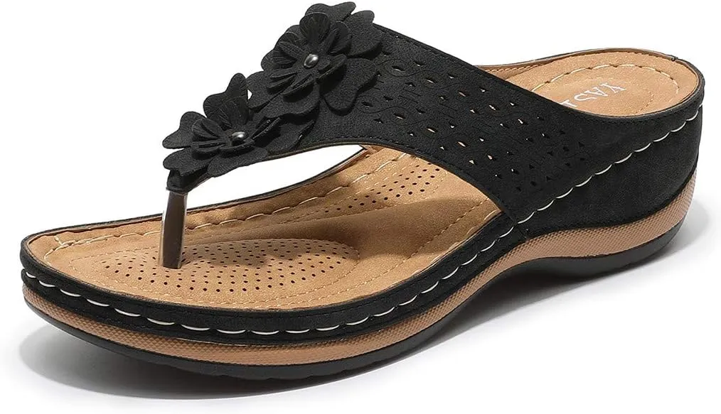 Gibobby Sandals for Women Wide Width,2019 Summer Comfy Platforms Sandal Shoes Beach Holllow Shoe Casual Flip Flops Slippers