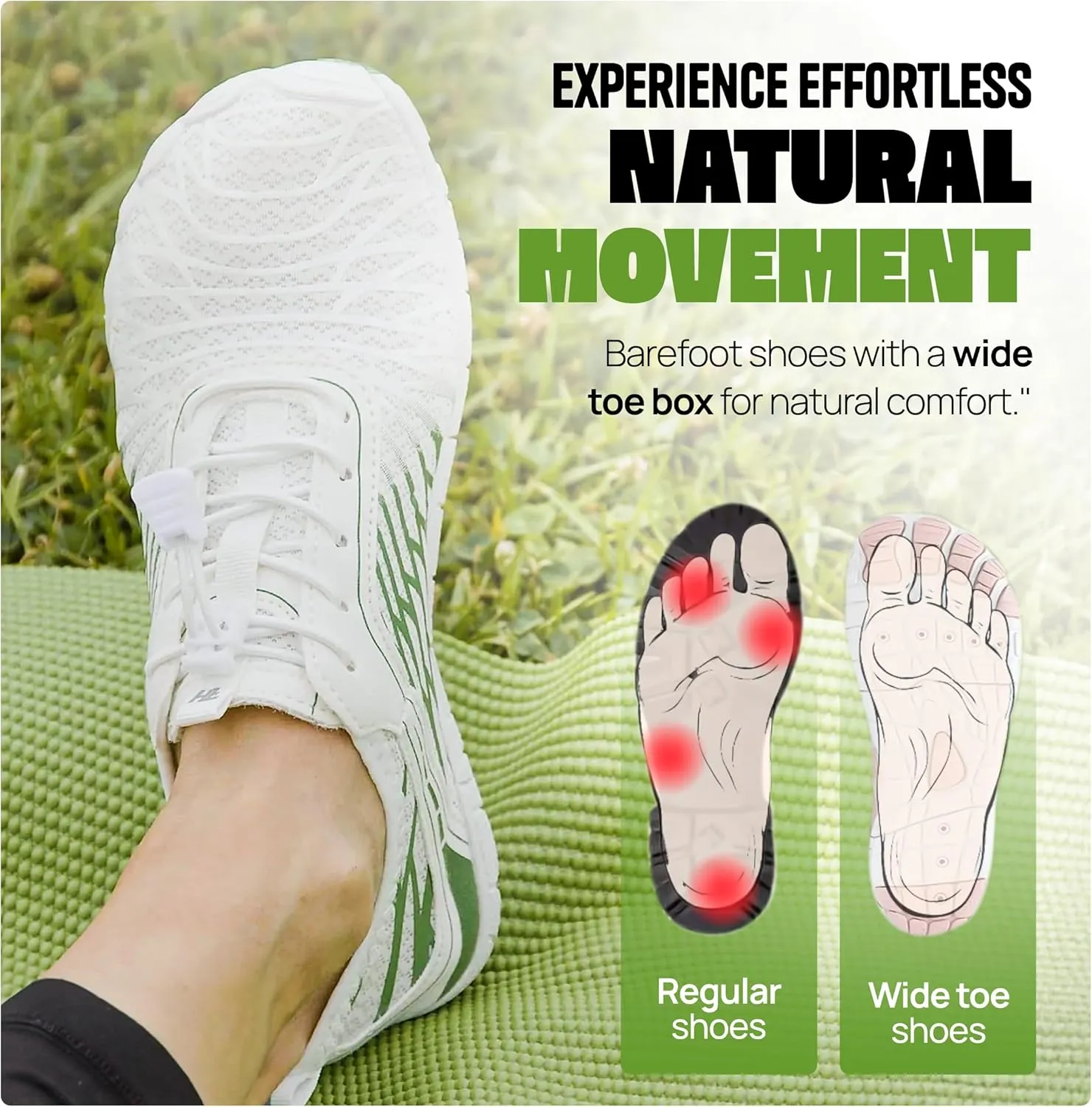 HF Signature Healthy & Non-Slip Breathable Barefoot Shoes, Flexible Lightweight Daily Wear Walking Shoes Unisex