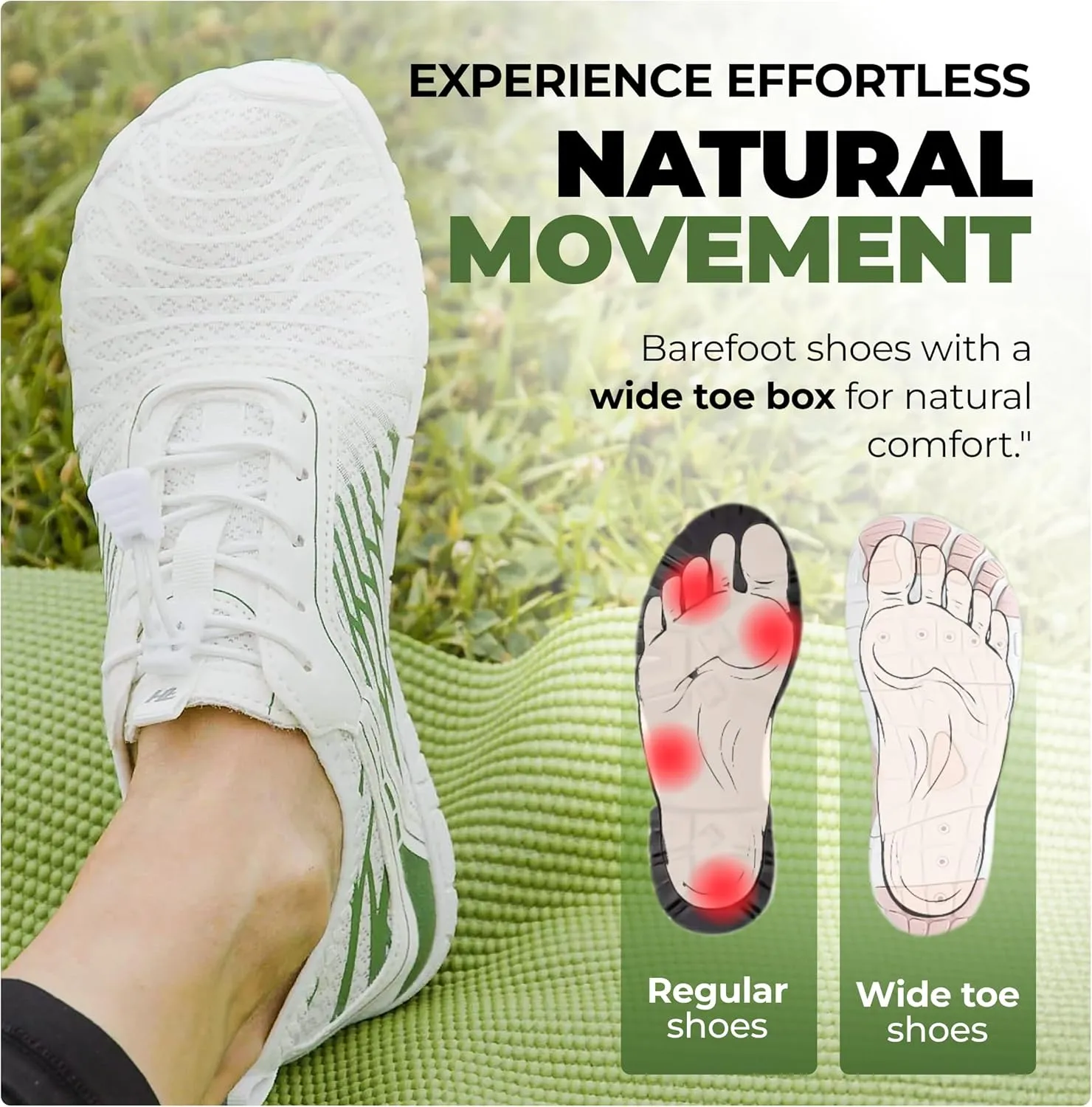 HF Signature Healthy & Non-Slip Breathable Barefoot Shoes, Flexible Lightweight Daily Wear Walking Shoes Unisex