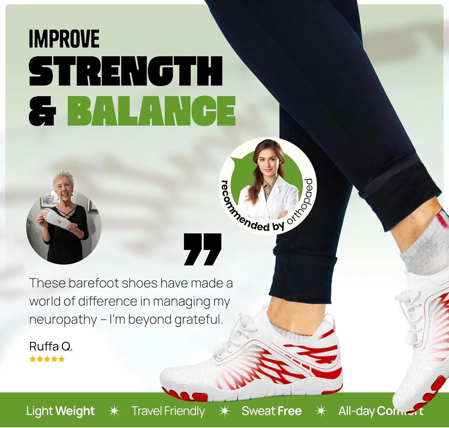 HF Signature Healthy & Non-Slip Breathable Barefoot Shoes, Flexible Lightweight Daily Wear Walking Shoes Unisex
