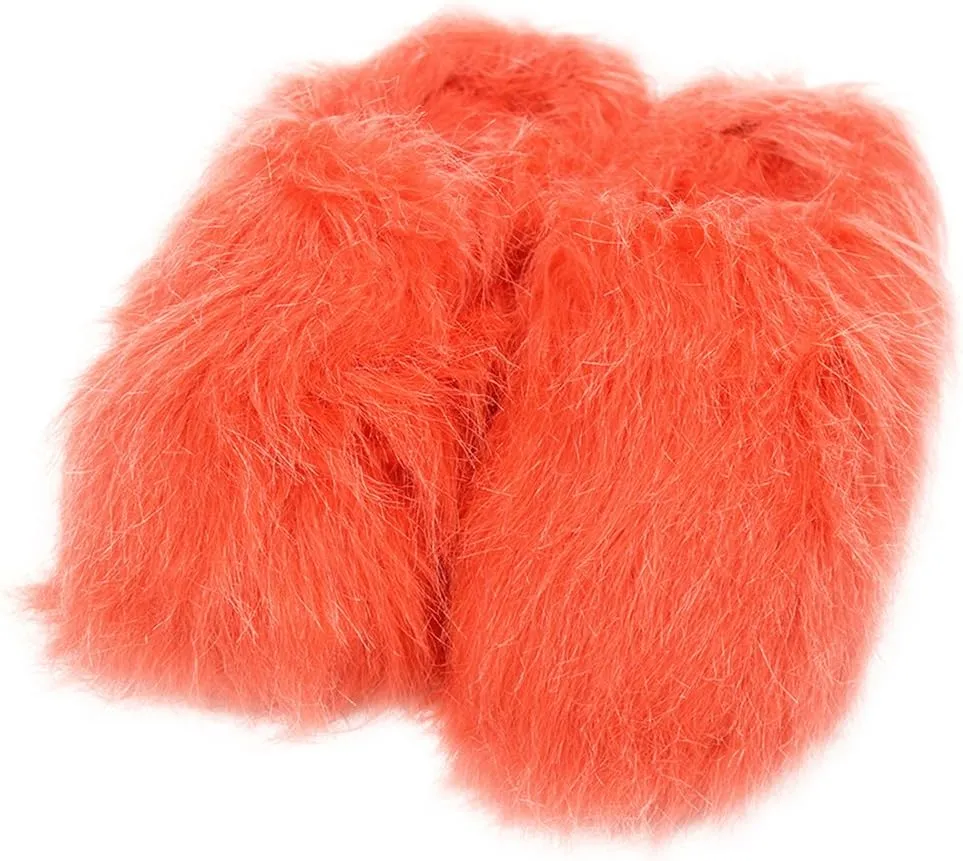 Home Slipper Women's Warm Cute Long Fleece Plush Indoor House SPA Slippers Clogs