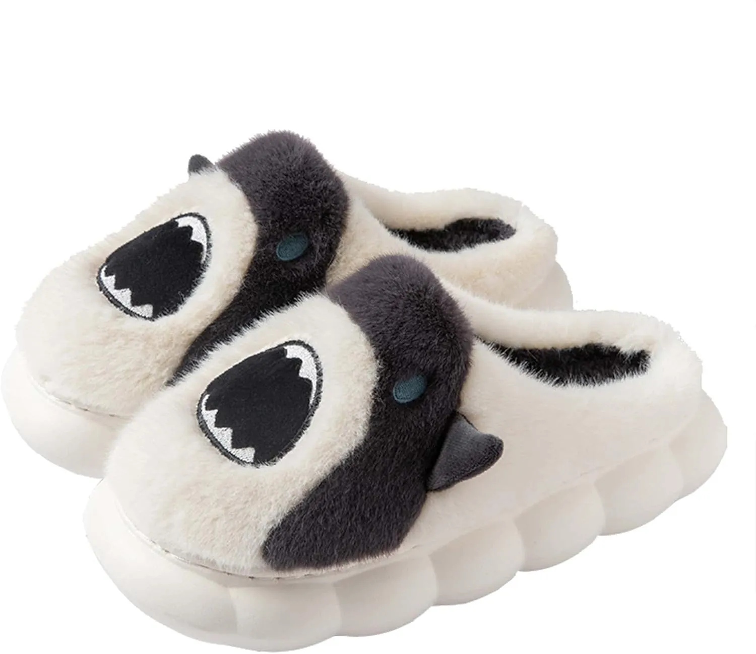 Hopelong Women's Cute Rabbit Ears Plush House Slippers - Non-Slip Fluffy Indoor Warm Animal Slippers