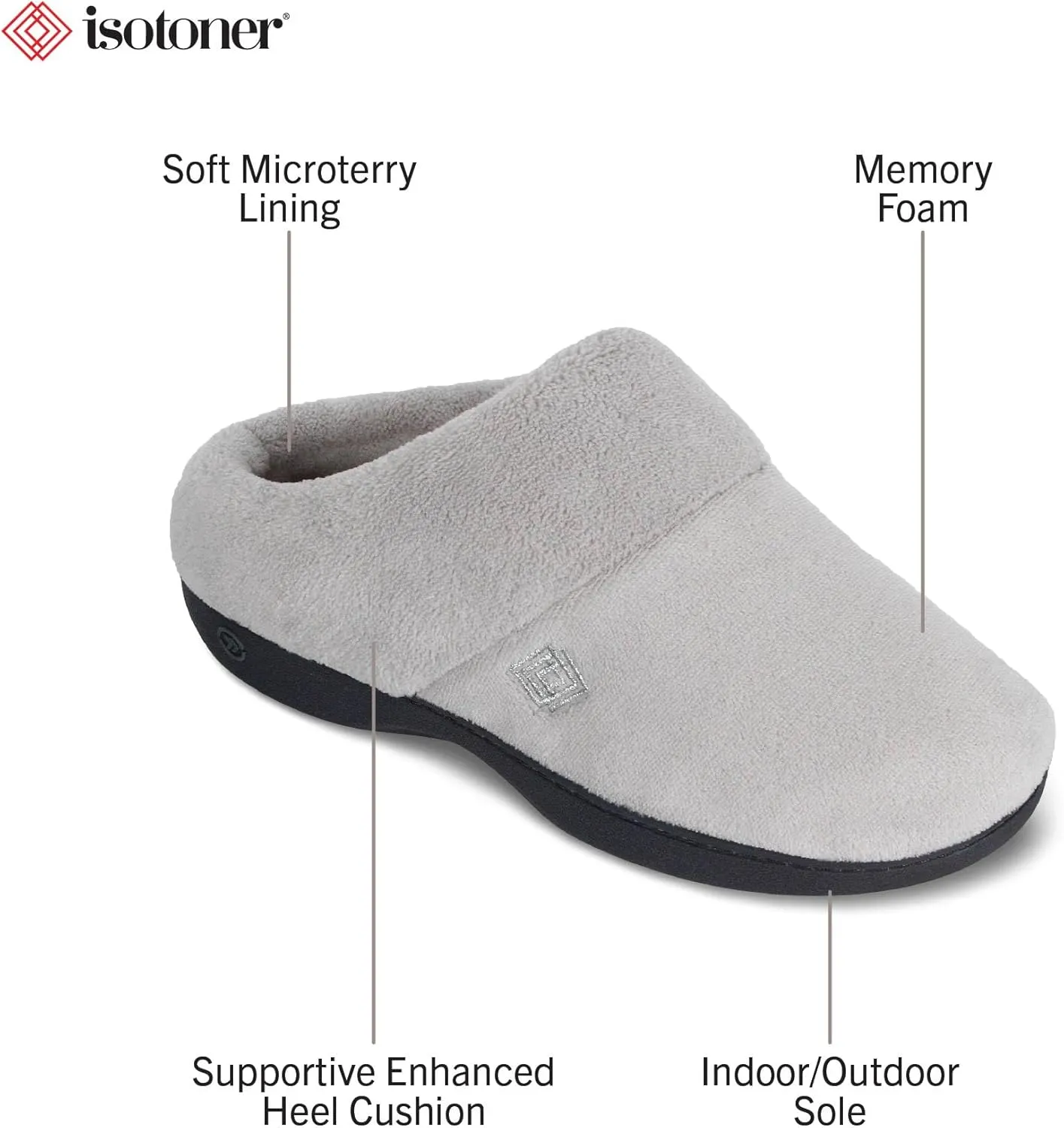 Isotoner Women's Classic Hoodback with Memory Foam Slipper