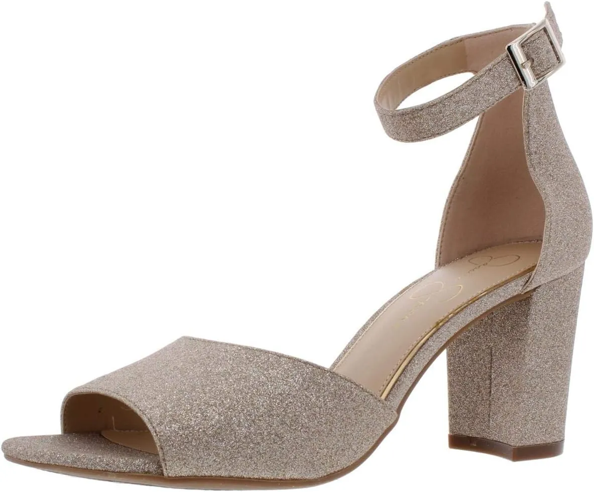 Jessica Simpson Women's Sherron Ankle Strap Block Heel Sandals
