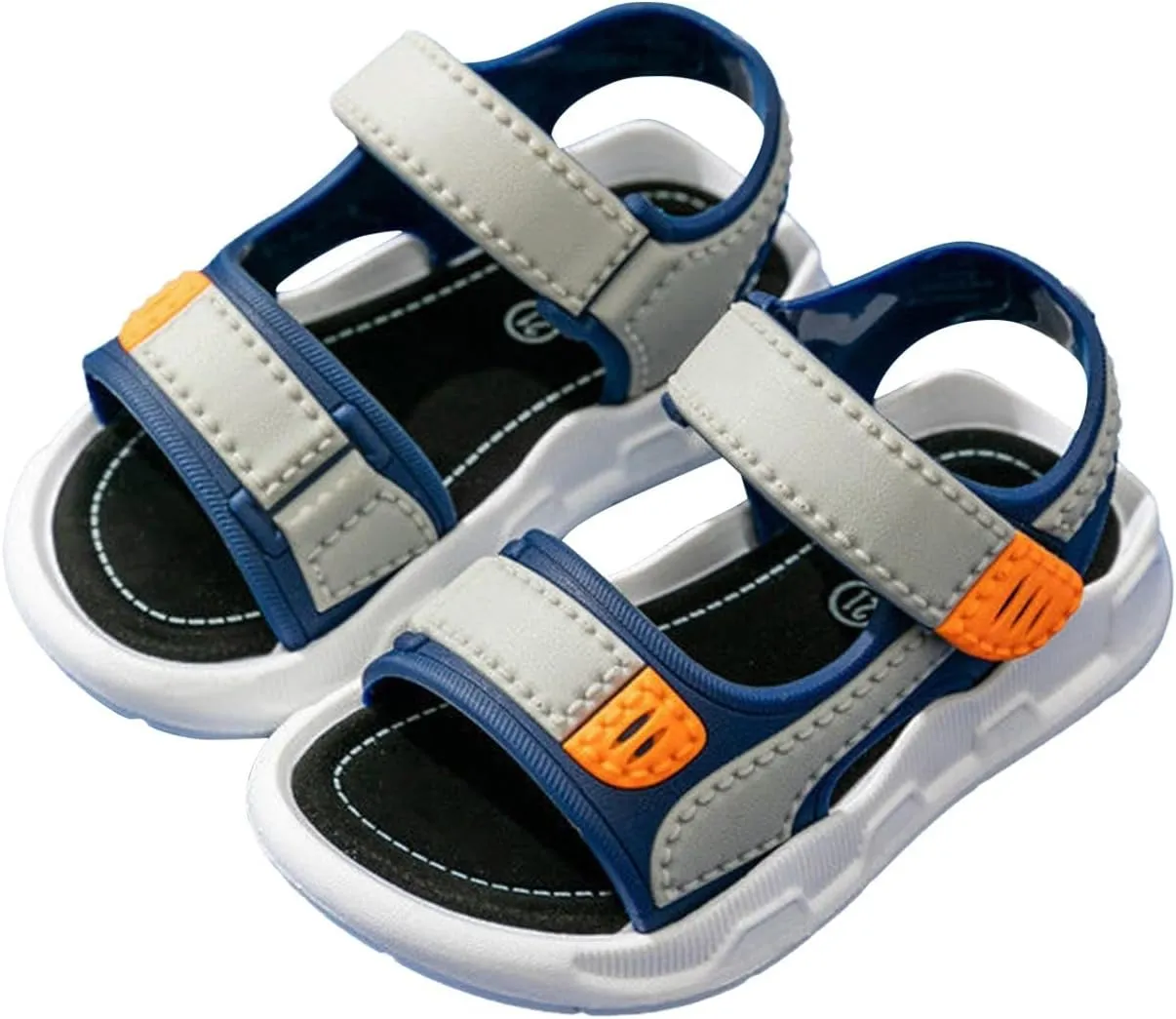 Kid Boys Non Slip Sport Sandals for Outdoor Walking Adjustable Strap Lightweight Outdoor Athletic Beach Shoes