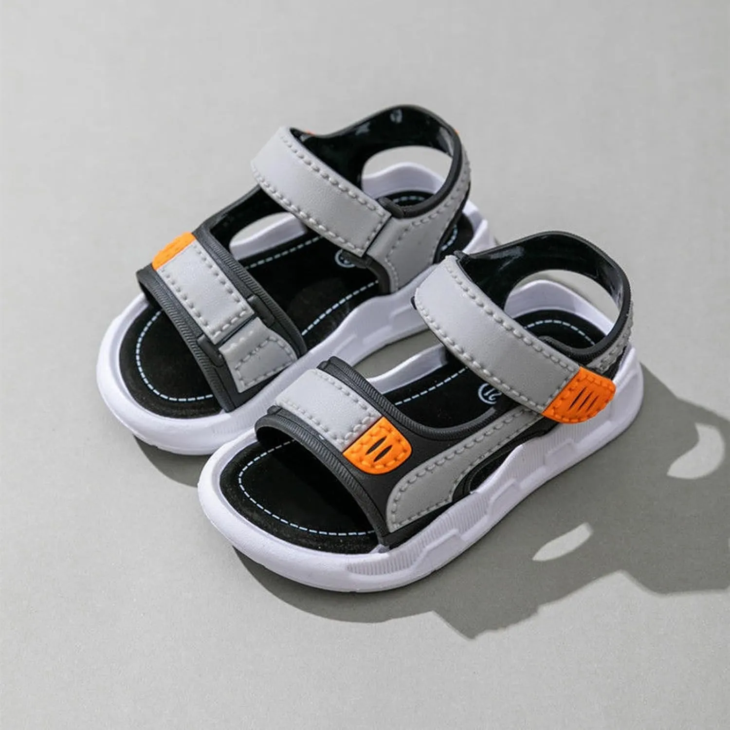 Kid Boys Non Slip Sport Sandals for Outdoor Walking Adjustable Strap Lightweight Outdoor Athletic Beach Shoes