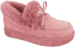 Ladmiple Boots For Women Ankle Booties Winter Warm Fur Lined Snow Short Booties Slip On Comfortable Fashion Loafers Shoes