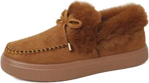 Ladmiple Winter Boots For Women Cute Slip On Warm Snow Ankle Booties Fashion Fur Lined Outdoor Comfortable Walking Shoes