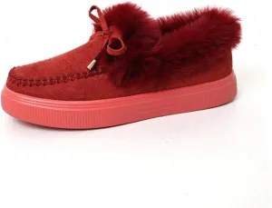 Ladmiple Winter Boots For Women Fashion Snow Boots Classic Faux Fur Lined Slip On Ankle Booties Casual Warm Walking Shoes