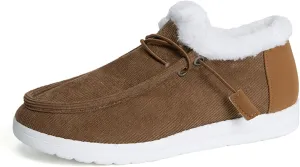 Ladmiple Winter Boots For Women Warm Fur Lined Snow Ankle Boots Outdoor Short Booties Fashion Comfort Slip On Loafers Shoes