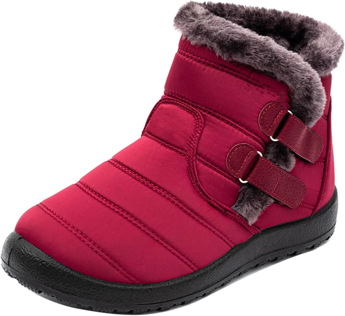 Ladmiple Winter Boots For Women Waterproof Snow Non Slip Warm Ankle Booties Comfortable Slip On Fur Lined Outdoor Shoes