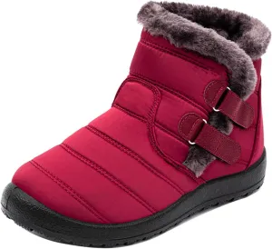 Ladmiple Winter Boots For Women Waterproof Snow Non Slip Warm Ankle Booties Comfortable Slip On Fur Lined Outdoor Shoes
