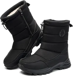 Ladmiple Winter Boots For Women Waterproof Snow Wide Width Warm Fur Lined Ankle Booties Outdoor Comfortable Shoes for Ladies