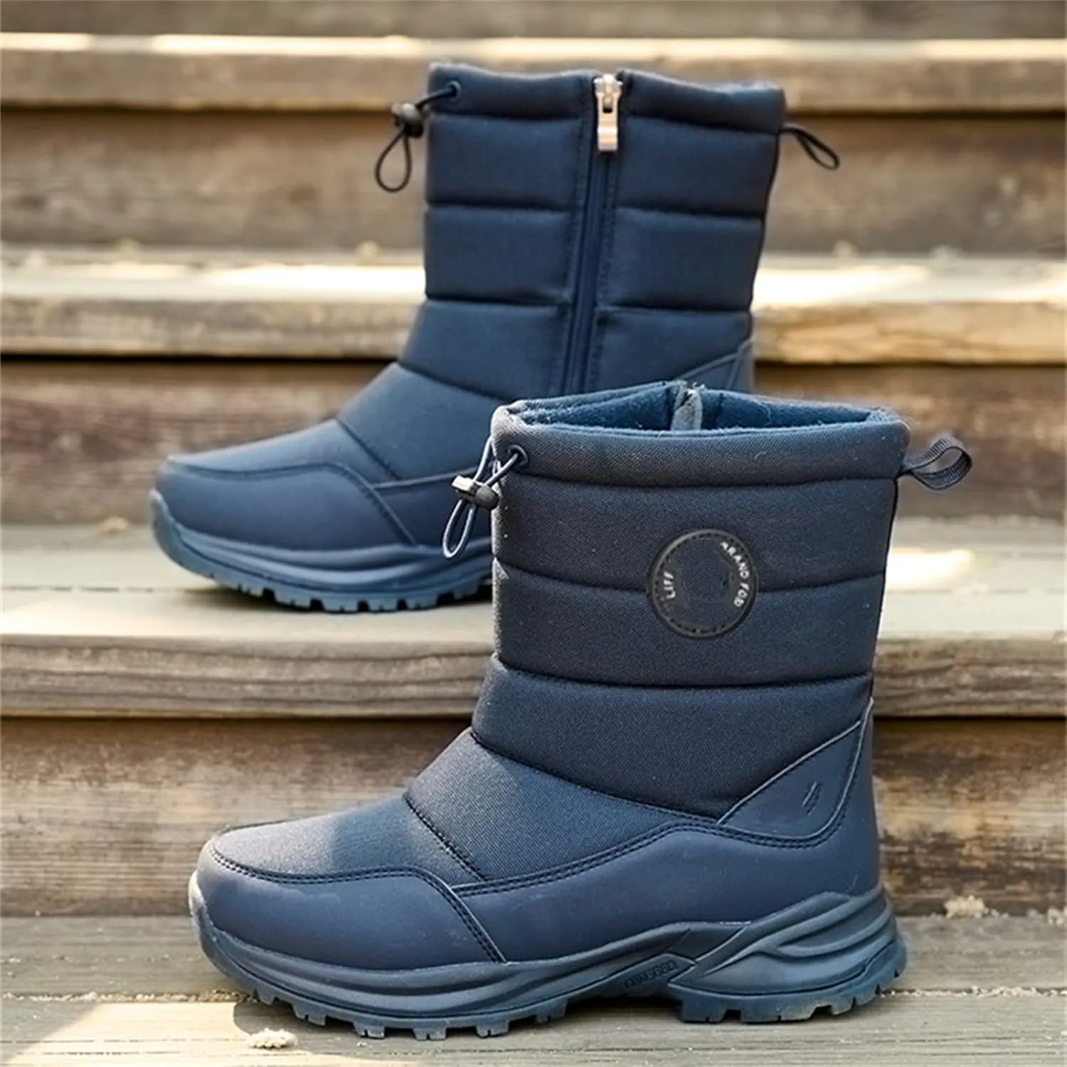 Ladmiple Winter Boots For Women Waterproof Snow Wide Width Warm Fur Lined Ankle Booties Outdoor Comfortable Shoes for Ladies