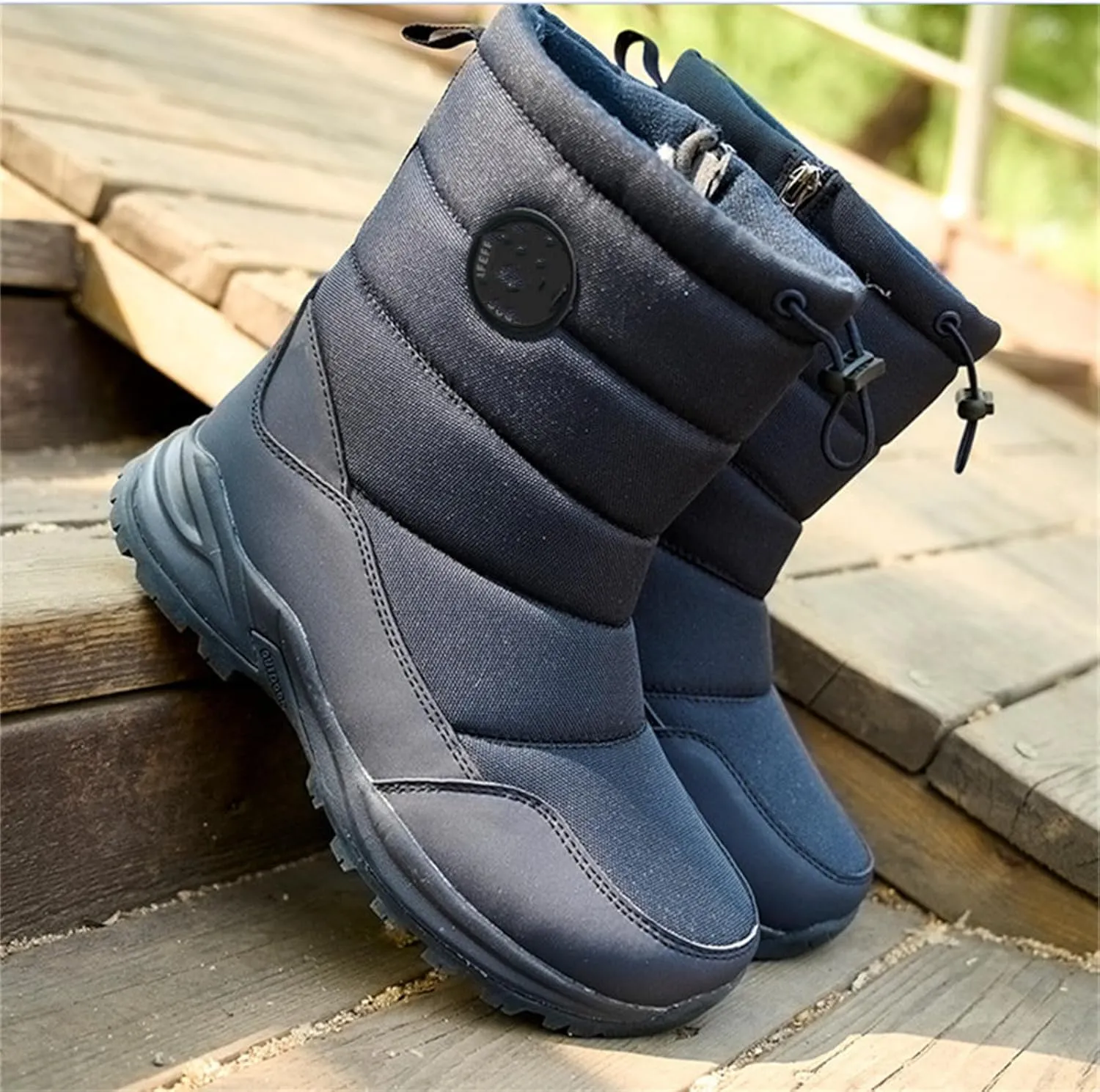 Ladmiple Winter Boots For Women Waterproof Snow Wide Width Warm Fur Lined Ankle Booties Outdoor Comfortable Shoes for Ladies