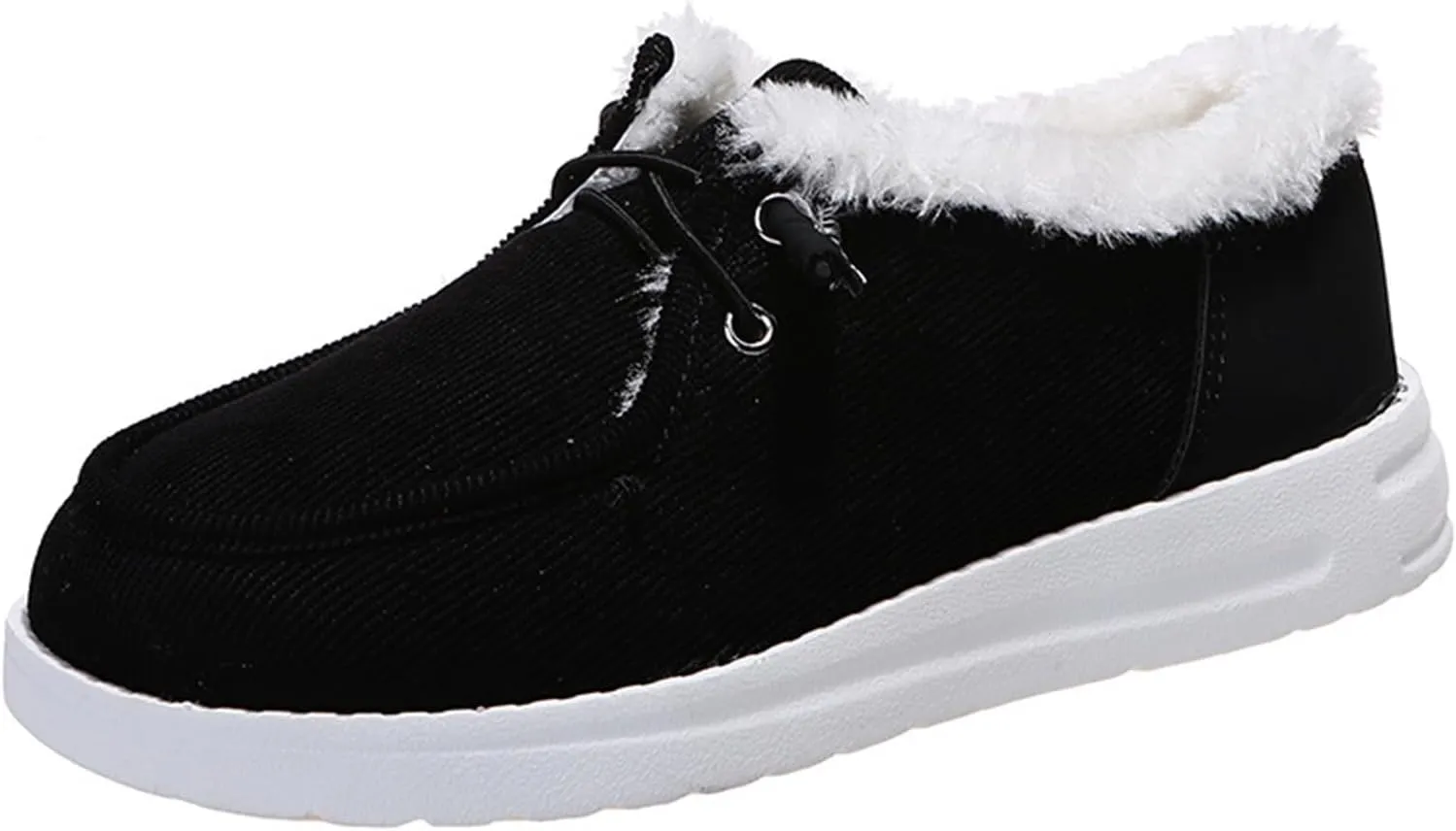 Ladmiple Winter Boots For Women With Fur Lined Snow Boots Warm Slip On Ankle Booties Comfortable Anti Slip Walking Shoes