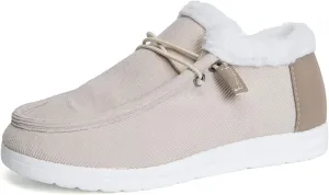 Ladmiple Women's Winter Boots Size 9 Women's Slip On Winter Boots Warm Snow Ankle Booties Fashion Fur Lined Thickening Outdoor Comfortable Walking Shoes Sneakers