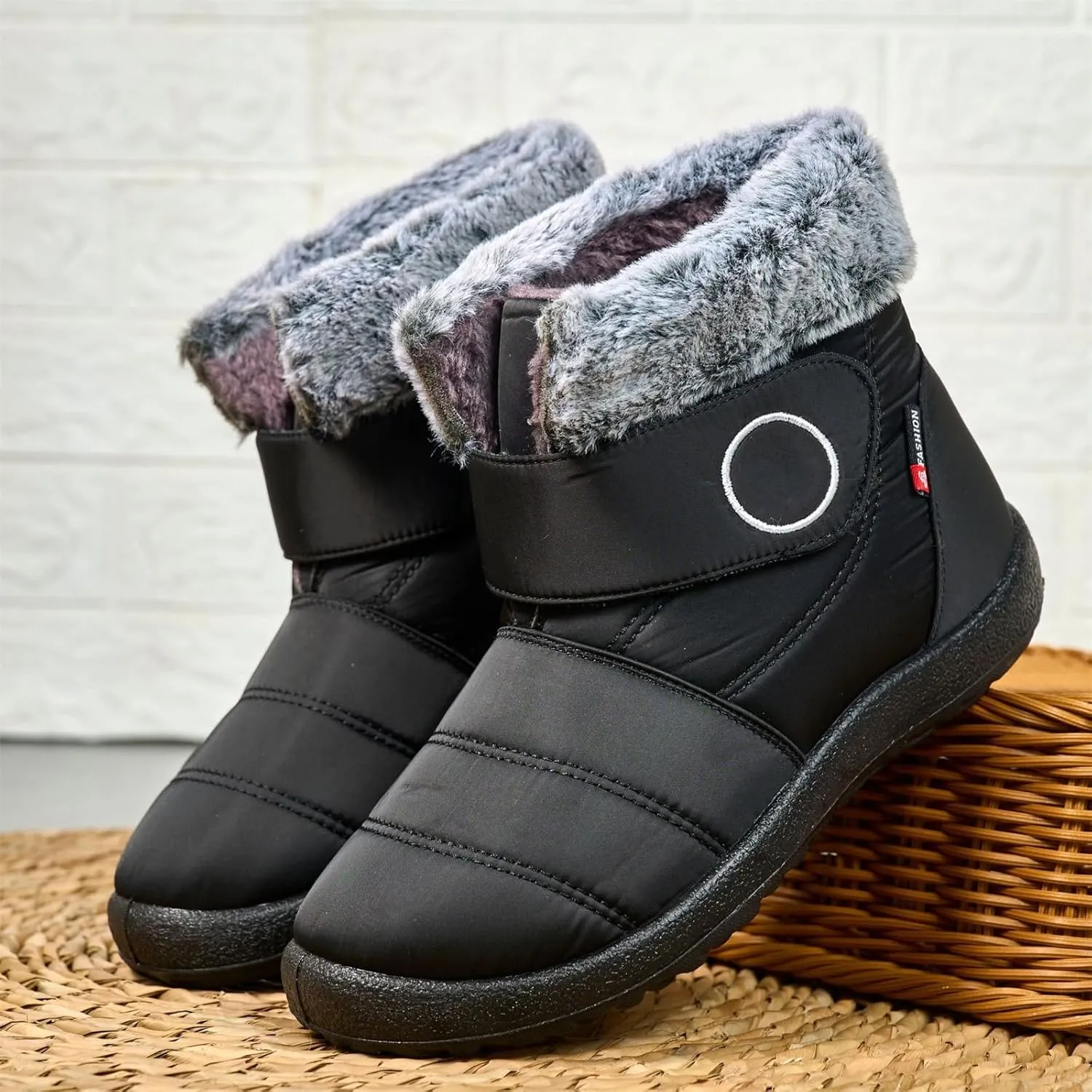 Lausiuoe Snow Boots For Women Waterproof Insulated Wide Width Winter Ankle Booties Warm Fur Lined Outdoor Walking Shoes