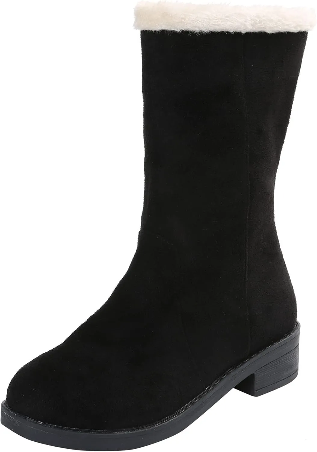 Lausiuoe Winter Boots For Women Fashion 2022 Womens Snow Boots Fur Lined Warm Fuzzy booties Casual Outdoor Comfortable Shoes