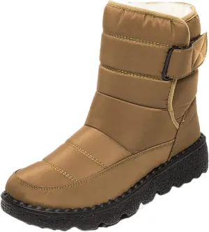 Lausiuoe Winter Boots For Women Waterproof Snow Non Slip Warm Fur Lined Anti-Slip Ankle Booties Outdoor Walking Shoes