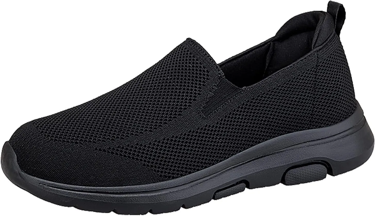 Lightweight Diabetic Shoes for Men Lightweight Breathable Slip on Running Shoe Hook and Loop Orthopedic Sneakers