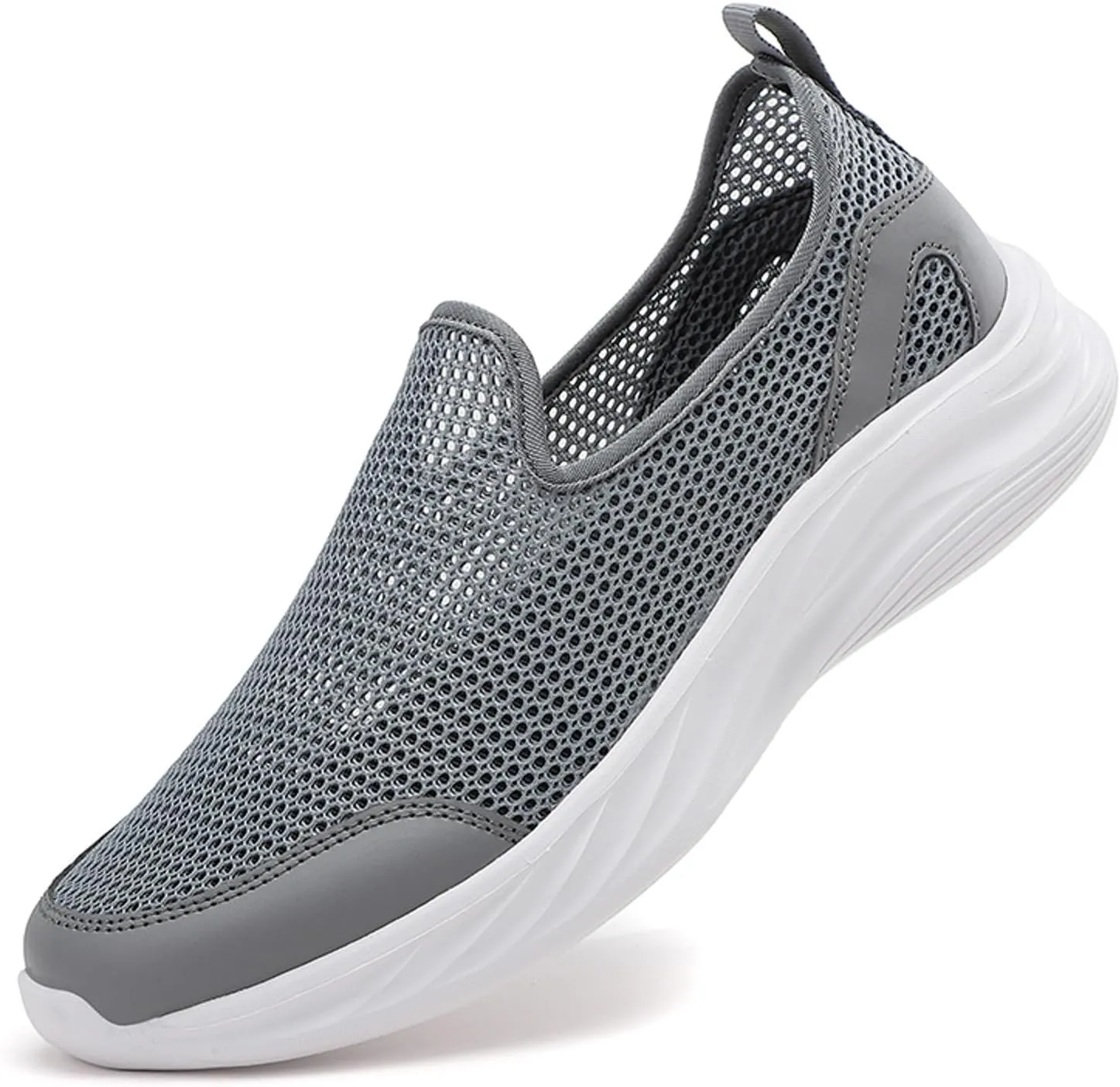 Lightweight Diabetic Shoes for Men Lightweight Breathable Walking Shoe Gym Tennis Soft Flat Soled Elderly Shoes