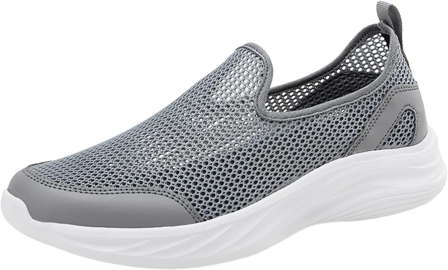 Lightweight Diabetic Shoes for Men Lightweight Breathable Walking Shoe Gym Tennis Soft Flat Soled Elderly Shoes