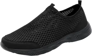 Lightweight Non Slip Sneakers for Men Comfortable Lightweight Casual Walking Shoe Soft Flat Soled Elderly Shoes