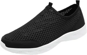Lightweight Non Slip Sneakers for Men Comfortable Lightweight Casual Walking Shoe Soft Flat Soled Elderly Shoes