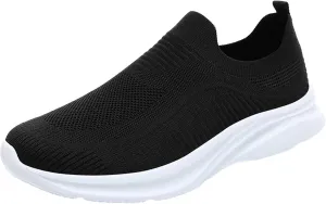 Lightweight Work Shoes for Men Comfortable Breathable Stretch Canvas Slip On Sneaker Lightweight Barefoot Shoes