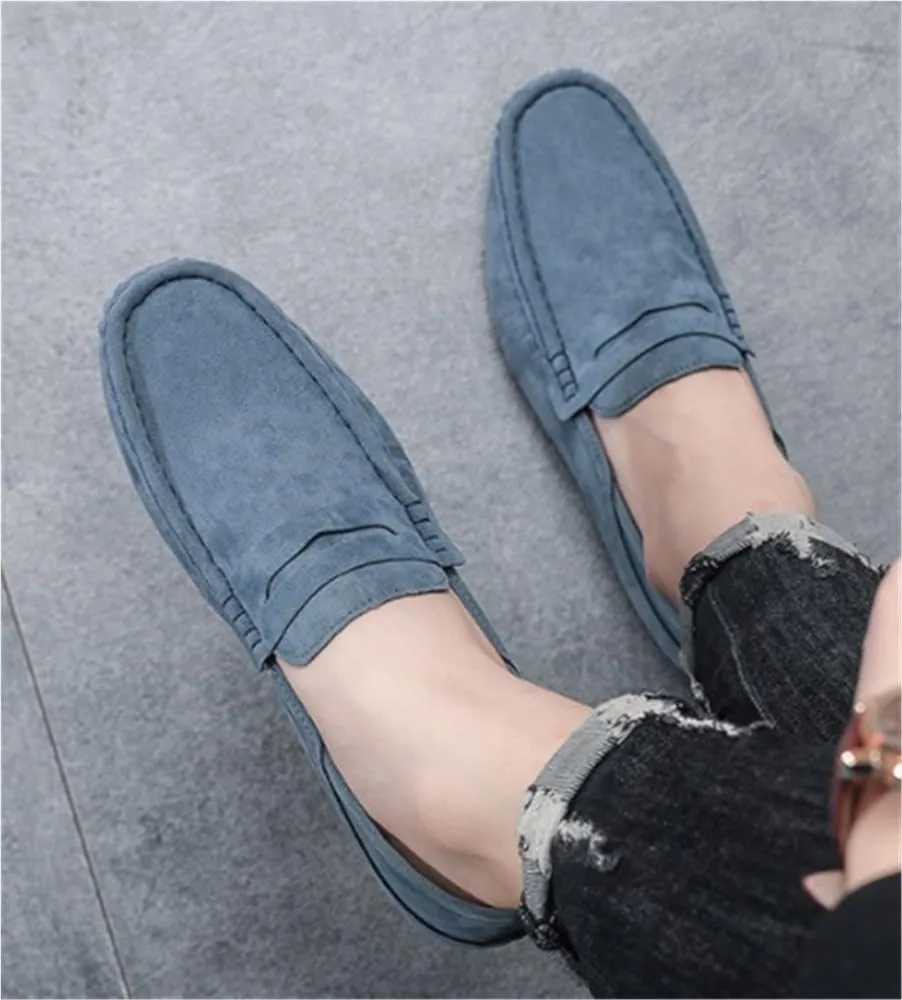 Loafers for Men PU Leather Loafers Flexible Flat Heel Casual Non-Slip Work Shoes