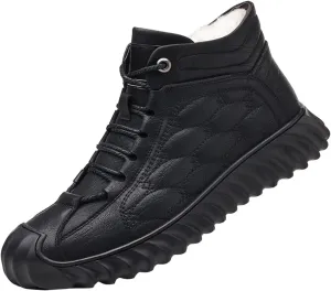 Men Work Boots with Zipper Hiking Sneakers Warm Fur Lined Workout Shoes for Women Comfortable Waterproof Outdoor Work Botas Lightweight Hike Grounded Footwear