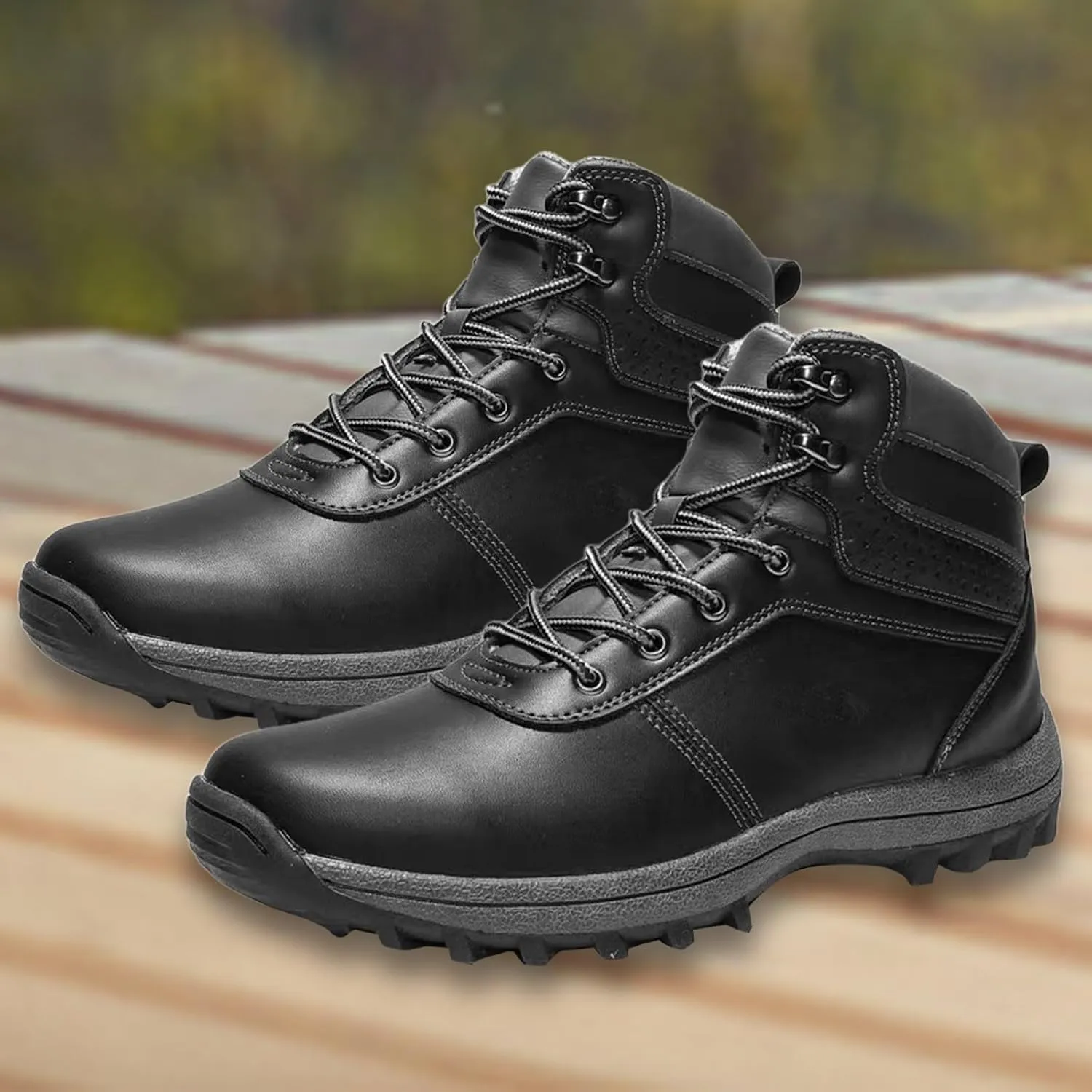 Men Work Boots with Zipper Hiking Sneakers Warm Fur Lined Workout Shoes for Women Comfortable Waterproof Outdoor Work Botas Lightweight Hike Grounded Footwear