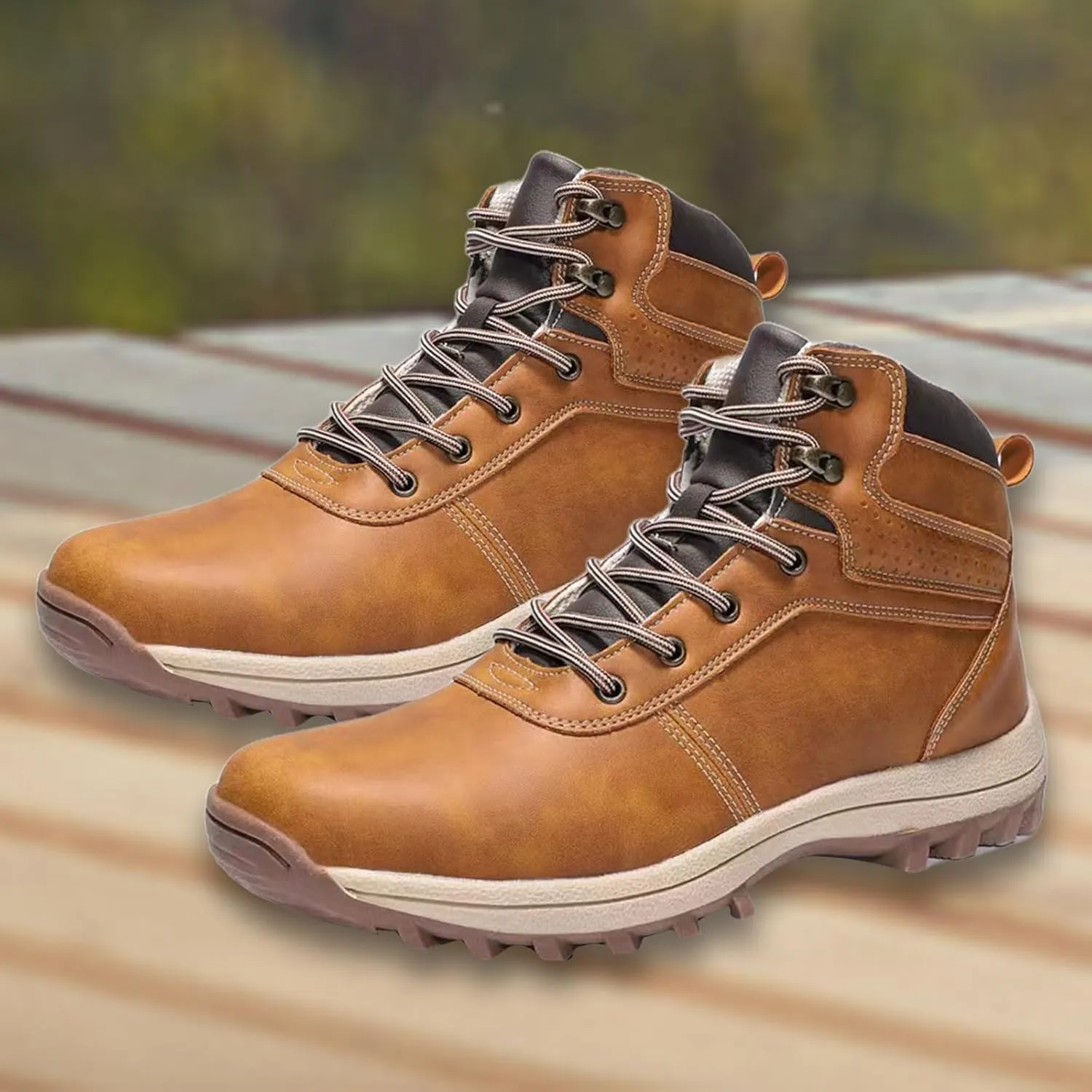Men Work Boots with Zipper Hiking Sneakers Warm Fur Lined Workout Shoes for Women Comfortable Waterproof Outdoor Work Botas Lightweight Hike Grounded Footwear