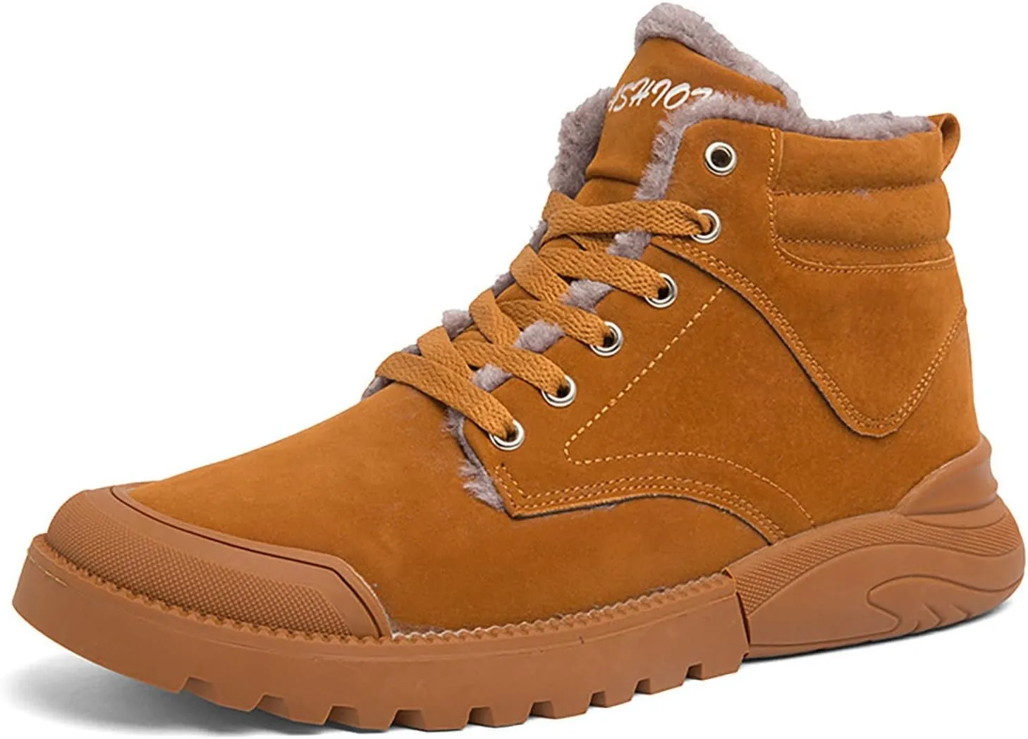 Men Work Boots with Zipper Hiking Sneakers with Warm Fur Lining Workout Shoes for Women Waterproof Waterproof Outdoor Shoes Lightweight Hike Grounded Footwear