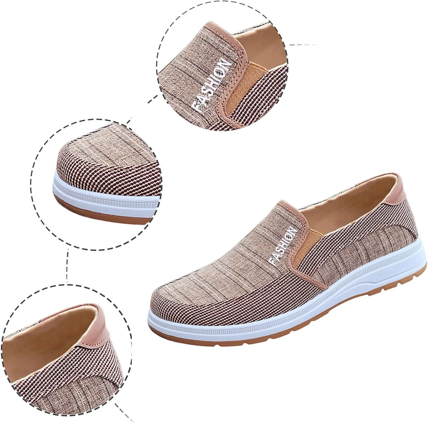 Men's Arch Support Insole Shoes Comfortable Breathable Lightweight Tennis Shoe Lightweight Elderly Slip on Shoes