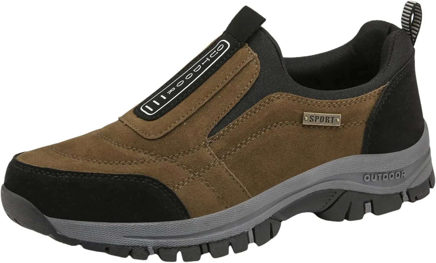 Men's Arch Support Insole Shoes Lightweight Sport Gym Jogging Walking Sneaker Lightweight Elderly Slip On Shoes