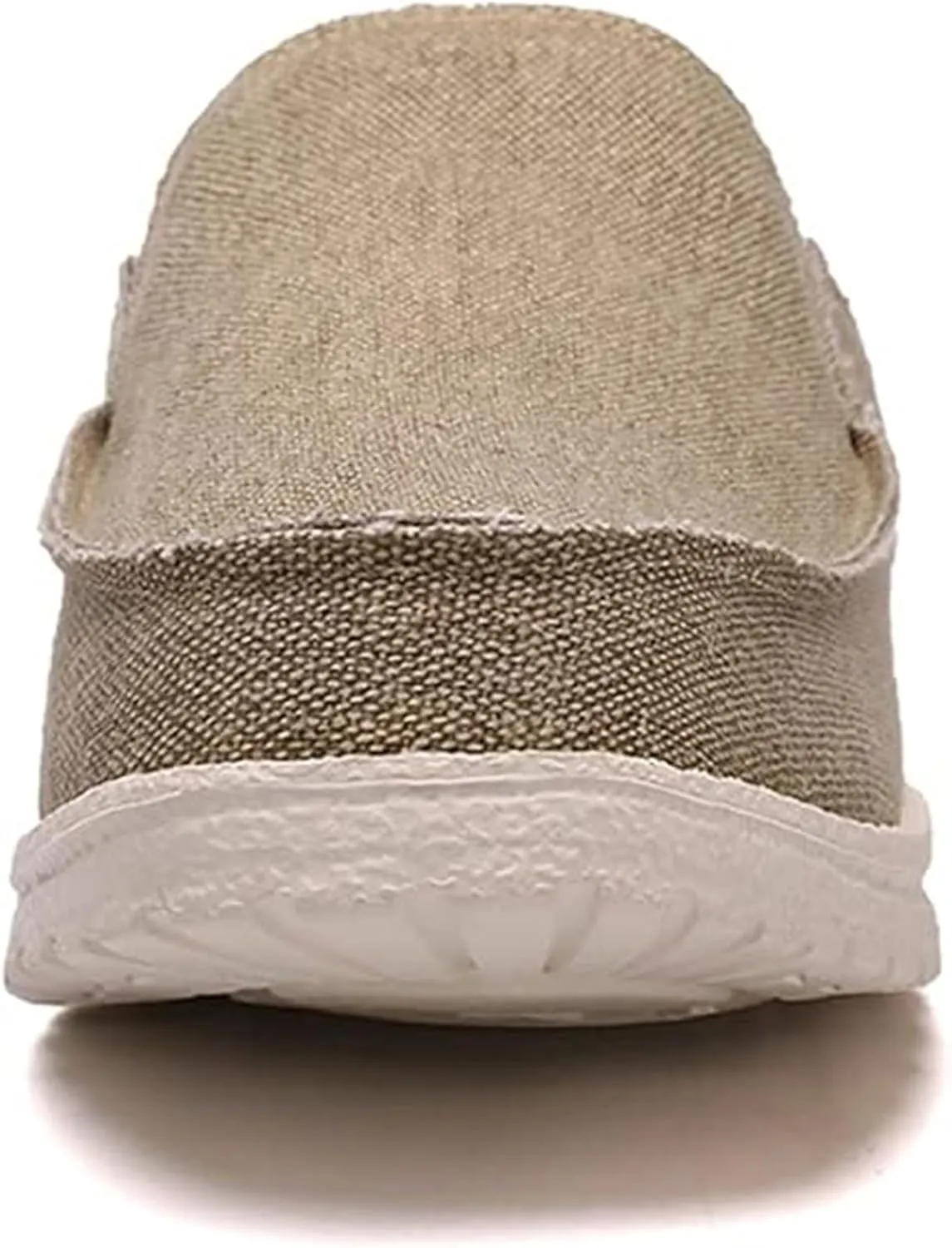 Men's Backless Canvas Slip-On Slippers Breathable Anti-Slip Indoor Outdoor Driving Shoes