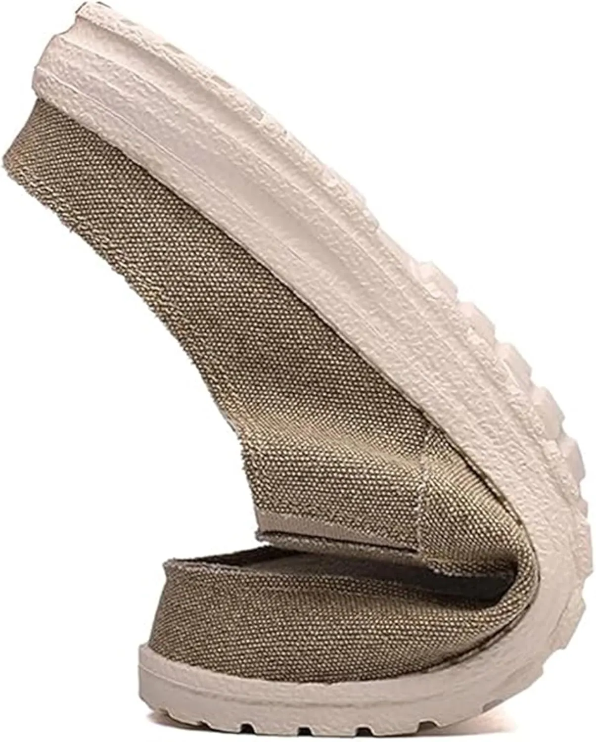 Men's Backless Canvas Slip-On Slippers Breathable Anti-Slip Indoor Outdoor Driving Shoes