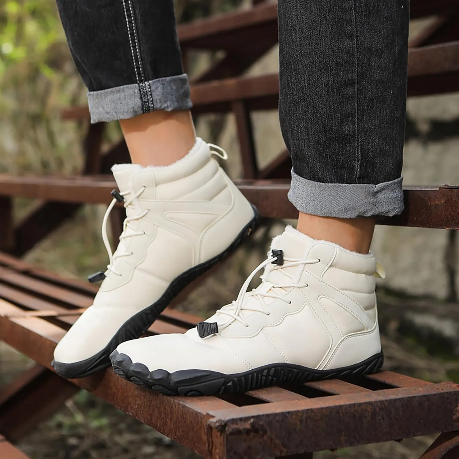 Mens Barefoot Shoes Snow Boots Grounded Footwear Women Trail Shoes Knee High Boots Work Boots Hiking Sneakers Ankle Booties Womens Soft Toe Non Slip Shoes