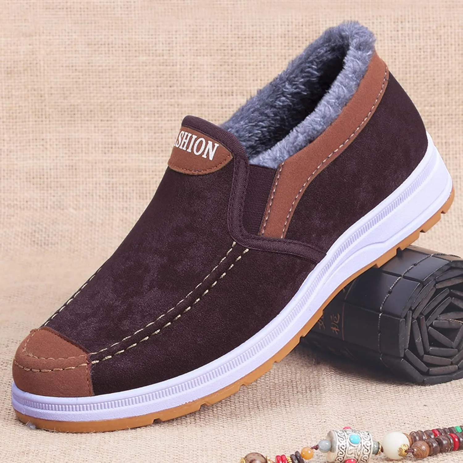 Mens Casual Loafer Shoes Soft Walking Shoes Breathable Lightweight for Adult Male Winter Walking Shoes for Men