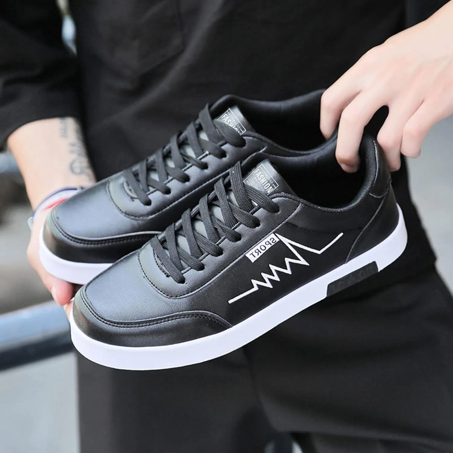 Men's Fashion Versatile Walking Shoes Lightweight Breathable Walking Shoe Gym Tennis Lightweight Barefoot Shoes