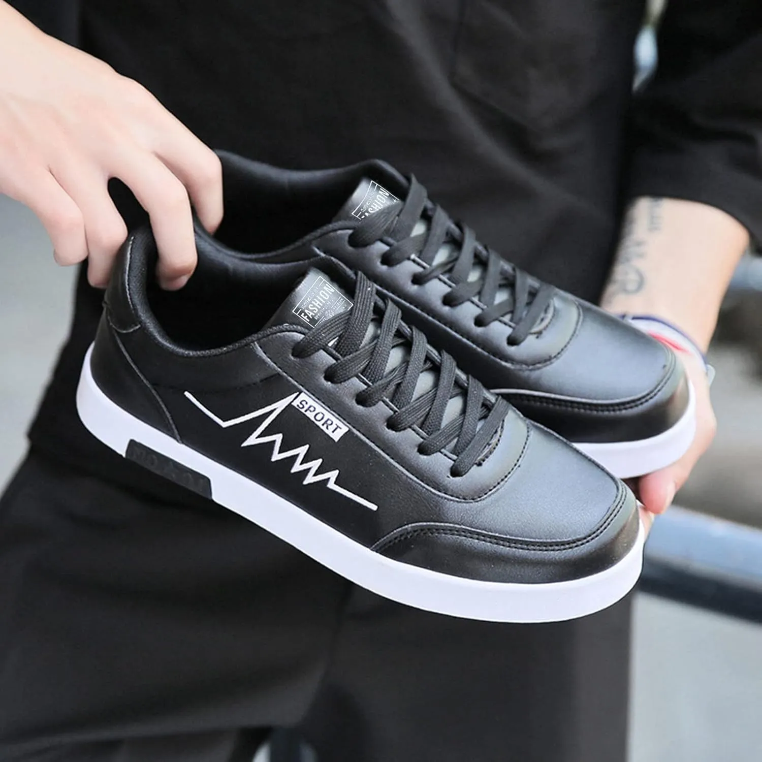 Men's Fashion Versatile Walking Shoes Lightweight Breathable Walking Shoe Gym Tennis Lightweight Barefoot Shoes